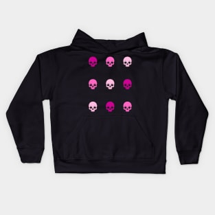 50 shades of pink skulls Kids Hoodie